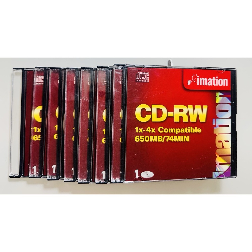 IMATION CD-RW 1X-4X Compatible 650MB 74Min Lot of 7